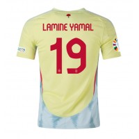 Španielsko Lamine Yamal #19 Vonkajší futbalový dres ME 2024 Krátky Rukáv